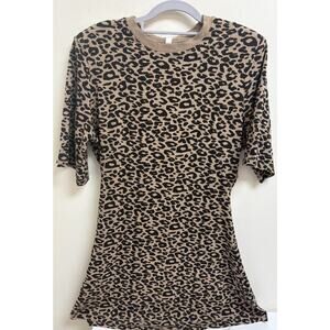 Glam Los Angeles Women's Leopard Print Dress M‎ Fit and Flare Animal Print